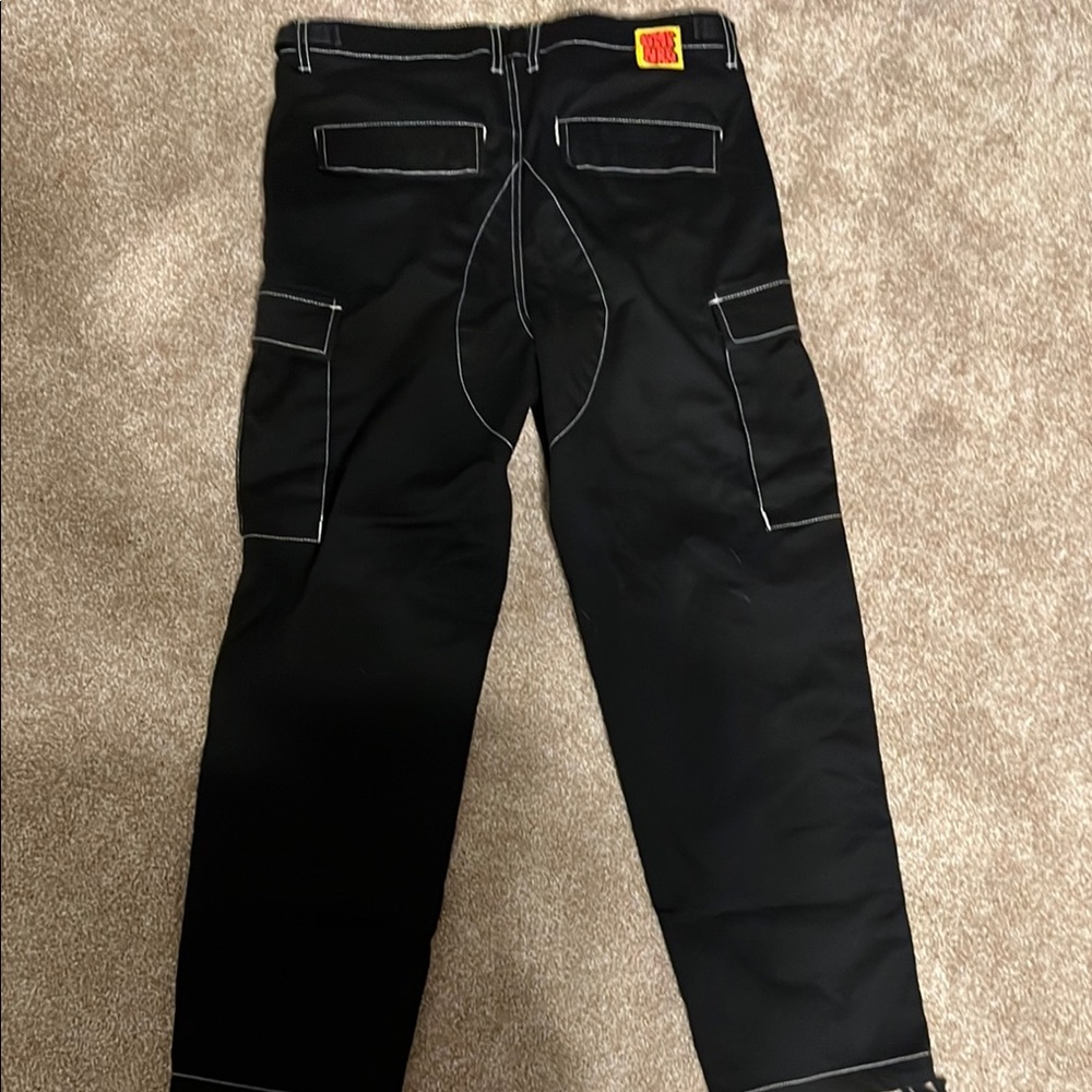 Empyre Black Cargo Pants with White Stitching waist 30 - Picture 2 of 4